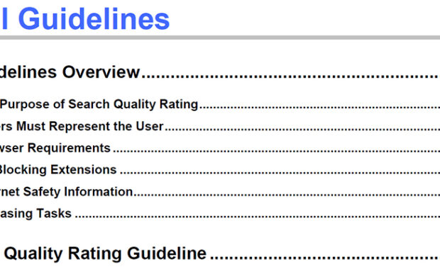 Google Search Quality General Guidelines for 2015