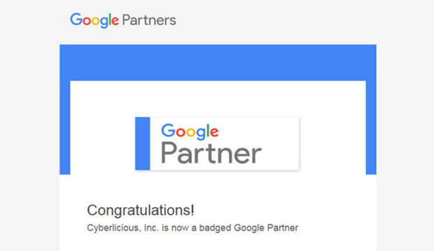 Cyberlicious's Google Partner Badge