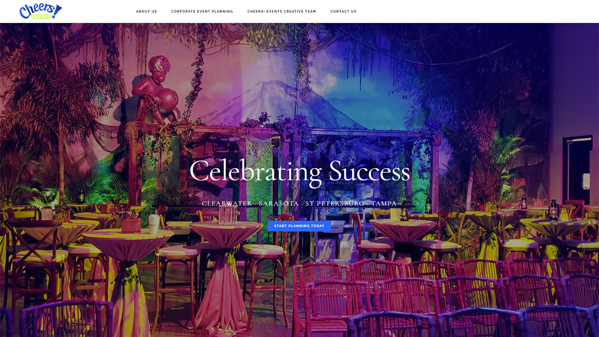 Cheers! Events Website Redesign Case Study