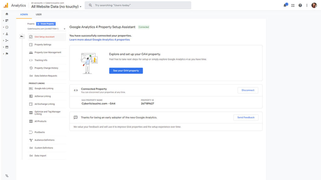 Upgrade to Google Analytics 4 Set Up Assistant