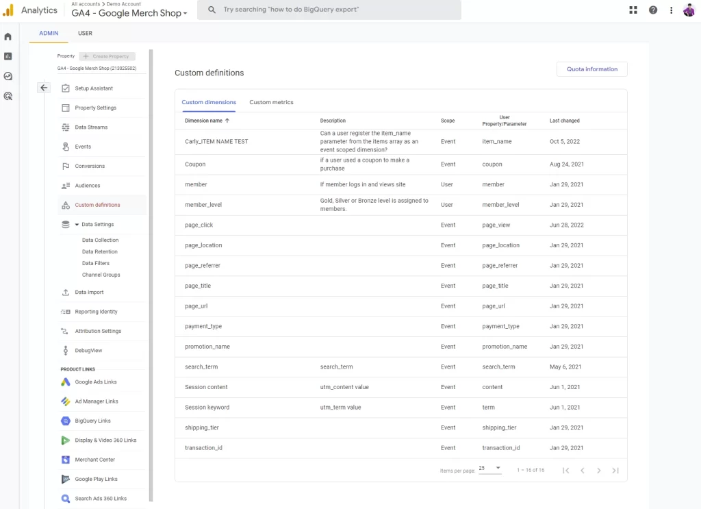 Google Analytics 4 Migration for Custom Dimensions and Metrics