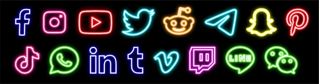 Collage of Social Media Platform Icons