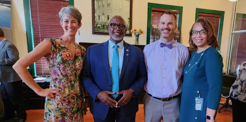 Sarah and Ben Guest with Mayor Ken Welch & Tracey Smith (Greenhouse co-manager)