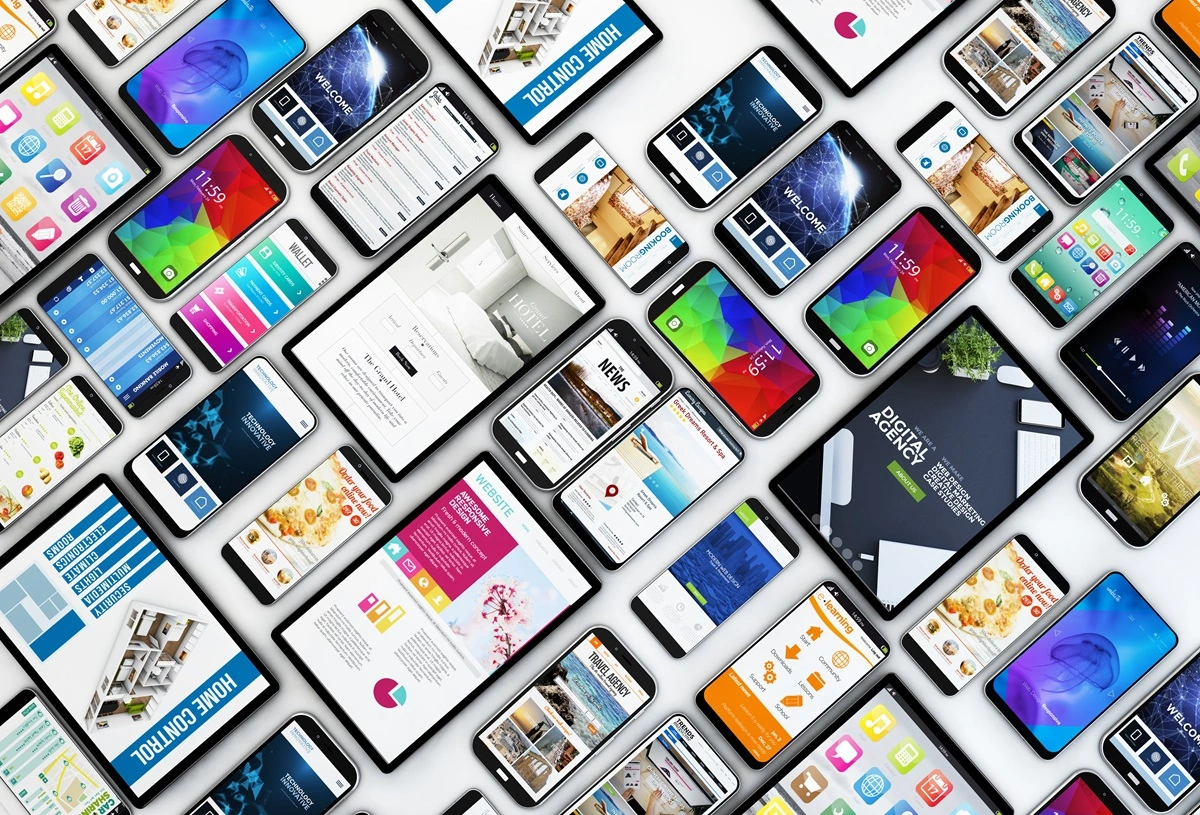 Mobile SEO: Collage of Mobile Devices (Phones, Tablets)
