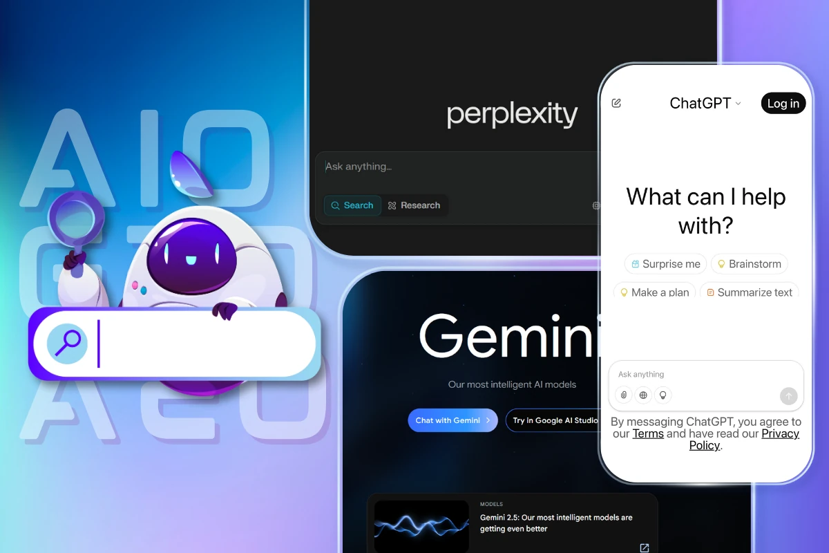 AIO, GEO, AEO Services: Multiple AI tools and Robot