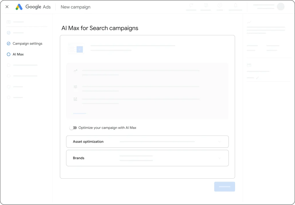 Google Ads AI Max Search Campaing Toggle