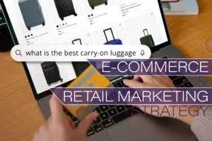 eCommerce Brands Need More than Convience: Woman shopping for luggages