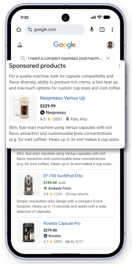 Example of Google AI-Powered Shopping Ads