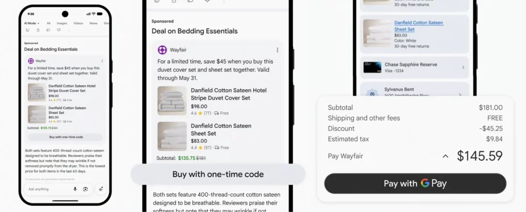 Example of Google's Direct Offer feature for shopping