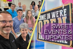 SBW St. Pete Marketing Seminar: cyberlicious seminar selfie + local st pete buisness open sign