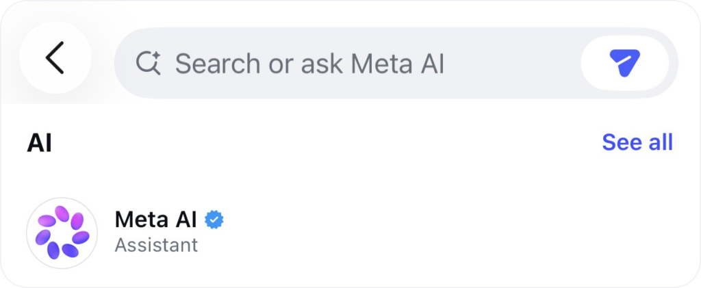 Meta AI used in Instagram Search